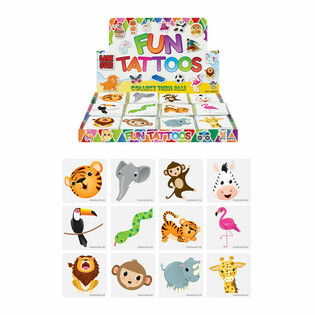 FUN TATTOO - DŽIUNGLIŲ GYVŪNAI - EKRANAS (48x12 vnt.)