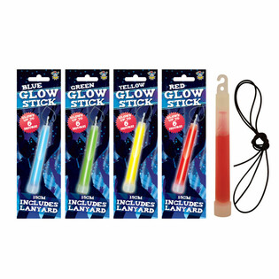 &Scaron;VIETINČIOS LAZDELĖS GLOW STICK - 15 CM SU VIRVELE - SPALVŲ MIX EKRANE (12 vnt.)
