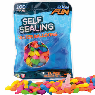AQUA FUN - 100x Savaime už sidarantys vandens balionai (6 vnt.)