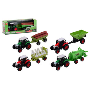 FARM MASTER - TRAKTORIŲ RINKINYS DIE-CAST - MIX (12 vnt.)