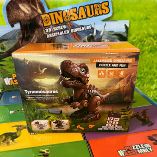 3D Dinozauro Konstravimo Rinkinys Dovanų Dėžutėje - Ekranas (8 vnt.)