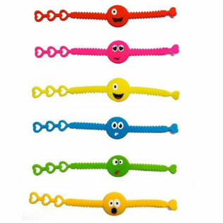 Linksmi Silikoniniai Rankų Apyrankės Smiley (12 vnt.)