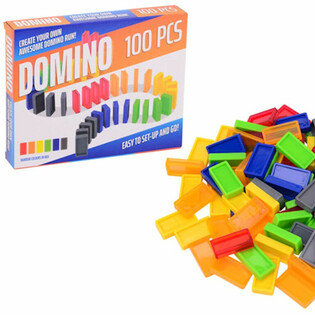 Domino rinkinys - 100 kauliukų dovanų dėžutėje