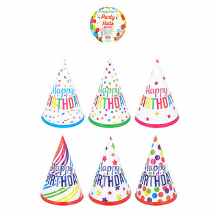 Gimtadienio kepuraitės Mix 'Happy Birthday' (120 vnt.)