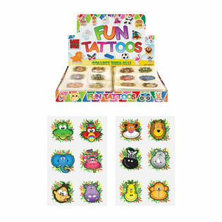 FUN TATTOOS - MODELIS: DŽIUNGLIŲ GYVŪNAI STENDE (96 vnt.)