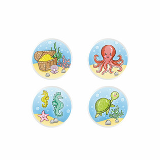 MIX SEA LIFE / JŪROS GYVŪNAI - &Scaron;OKLŪS KAMUOLIUKAI &Oslash;3.3 cm (100 vnt.)