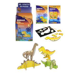 SCRATCH 3D Dinozaurų dėlionės - Ekranas (18 vnt.)