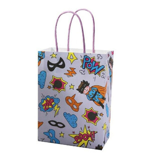 Popieriniai Dovanų Mai&scaron;eliai Superherojus - 16x9x22 cm (12 vnt.)