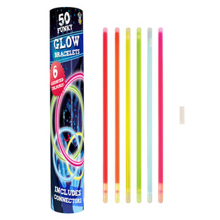 &Scaron;viečiančios Apyrankės Glow - 50 vnt. Tūboje (12 vnt. Ekranas)