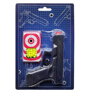 Žaislinis pistoletas BB GUN 13cm [ iki 0.08J ] (6 vnt.)