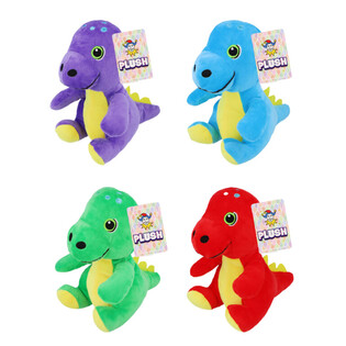 Pliu&scaron;inis dinozauras - 19 cm auk&scaron;čio - įvairių spalvų (12 vnt.)