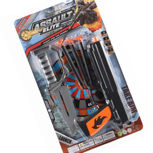 ASSAULT ELITE - Pistoletas su Strėlytėmis-siurbtukais ir Peiliu (6 vnt.)