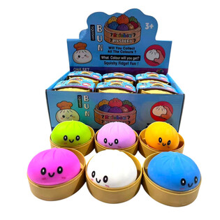 RAGE - Squishy Bun Dumplings DIDELI (8.5 x 8.5 x 4.8 cm) - Viral 2026 Fidget žaislas (12 vnt.)