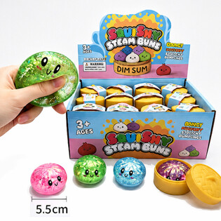 RAGE - Blizgantys mink&scaron;ti koldūnai SQUISHY MAŽI (5.5 x 5.5 x 3 cm) - Viraliniai 2026 m. žaislai (24 vnt.)