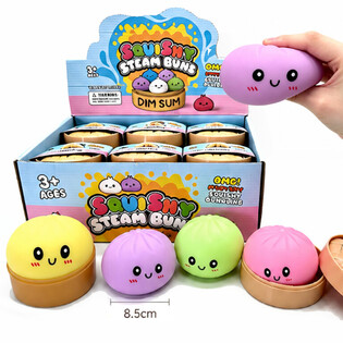 RAGE - Dideli mink&scaron;ti koldūnai (Squishy Dumplings) (Dydis 8.5 x 8.5 x 4.8 cm) - Viral 2026 Fidget Toy (12 vnt.)