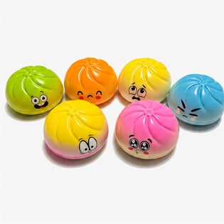 RAGE - Squishy Dumplings DIDELI (9 x 9 x 4 cm) - Viral 2026 Fidget žaislas - SU PAKABA (24 vnt.)