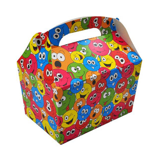 SMILEY MENIU DĖŽUTĖ - Matmenys: 18.5x12x19 CM - FOODBOX - KIDSBOX (24 vnt.)