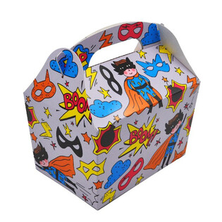 VAIKI&Scaron;KO MENIU DĖŽUTĖ SUPERHEROJUS: 18.5x12x19 CM - FOODBOX - KIDSBOX (24 vnt.)