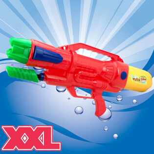 XXL VANDENS PISTOLETAS - SUPER SOAKER VANDENS PISTOLETAS - MATMENYS: 63.5 x 10 x 26 CM - DVIGUBO &Scaron;ŪVIO VANDENS PISTOLETAS (1 vnt.)