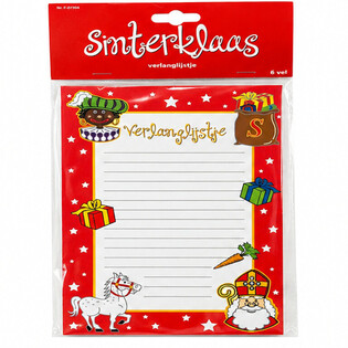 SINTERKLAAS NORŲ SĄRA&Scaron;AI - 6 LAPAI PAKUOTĖJE (1 vnt.)