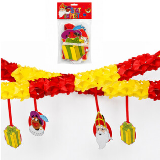 Girlianda &bdquo;Sinterklaas ir Piet&ldquo; su pakabukais - 4 m (6 vnt.)