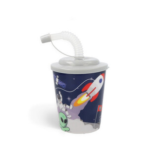 GĖRIMŲ / LEDŲ PUODELIS SU &Scaron;IAUDELIU &ndash; SPACE / KOSMOSAS (12 vnt.)
