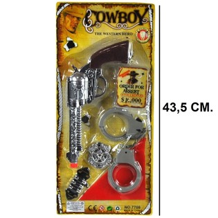 KAUBOJAUS RINKINYS ANT KORTELĖS - 5 MODELIS (6 vnt.)