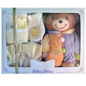 Kūdikio Dovanų Rinkinys Baby Bow - Me&scaron;kutis (4 dalių)